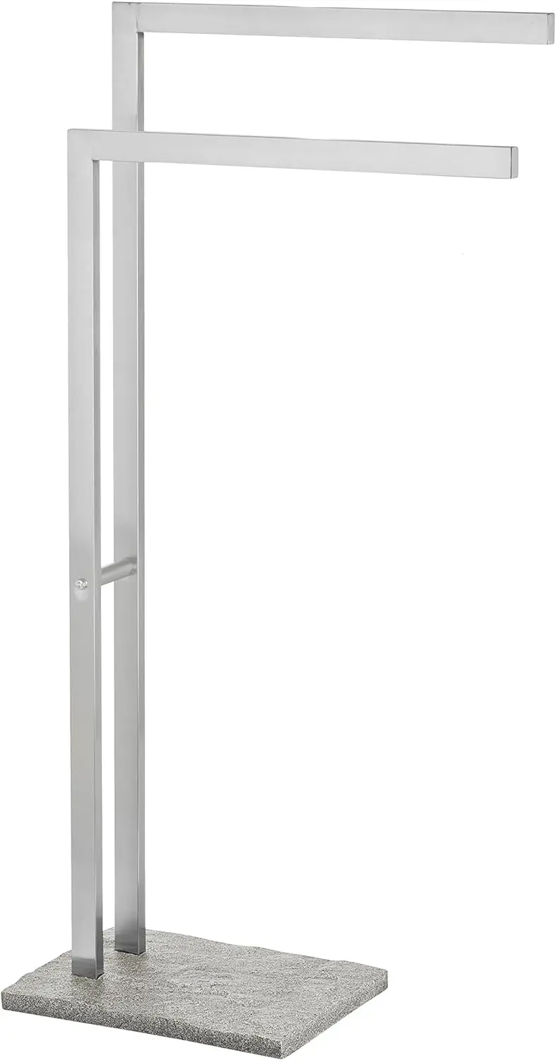 

Hand Towel Holder Stand for Bathroom, Double Tower Racks, Freestanding, 33.86 x 7.87 inch, Satinised