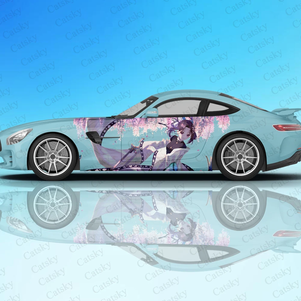 

Demon Slayer Kochou Shinobu Anime Car Decal Side Graphic Wrap Vinyl Modified Auto Parts car decal Demon Slayer