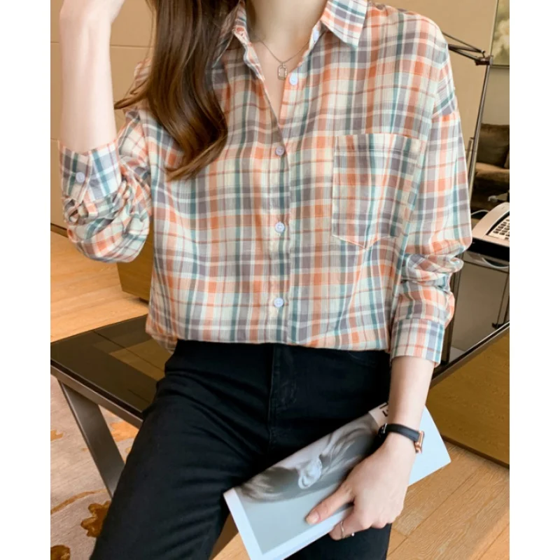 

Lemon Soul 2 check blouse