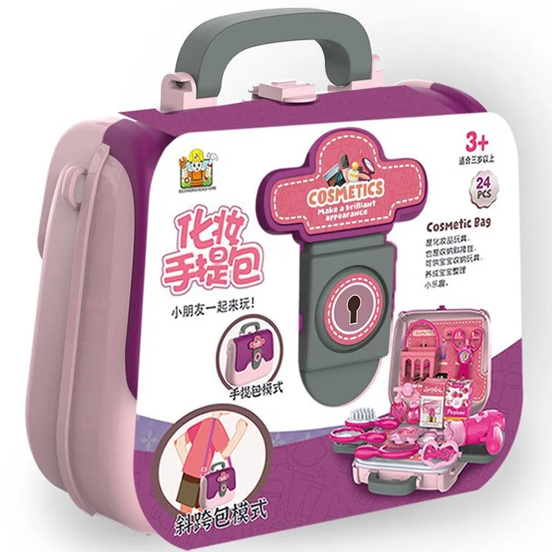 

Kids Makeup Toys Montessori Dressing Makeup Princess Hairdresser Beauty Fashion Toys Girls Pretend Play Set Educational Toys