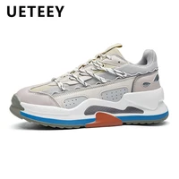 men shoes 2022 autumn new ins trend thick bottom all match sports running increase tide sneakers designer white footwear rubber