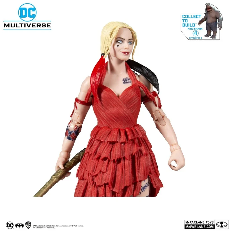 

In Stock 100% Original McFarlane DC Comics Doll Figure Suicide Squad Harley Quinn Action Figure Model Assemble Toys Kids Gift