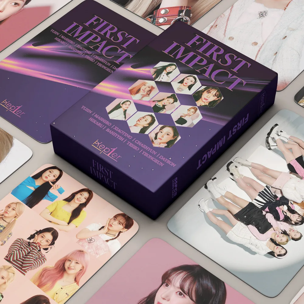 55 шт./компл. оптовая продажа Kpop Kep1er-First Impact новый альбом открытка ЛОМО карточка