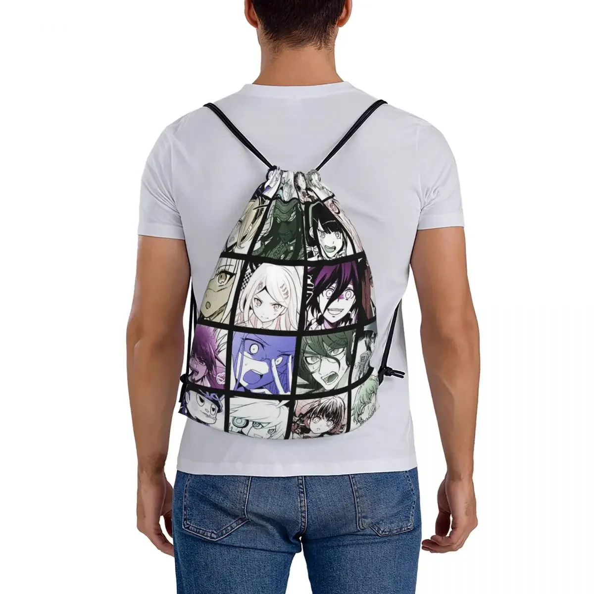 DRV3 манга (цветные) рюкзаки сумки на шнурке сумка с карманами спортивная для книг