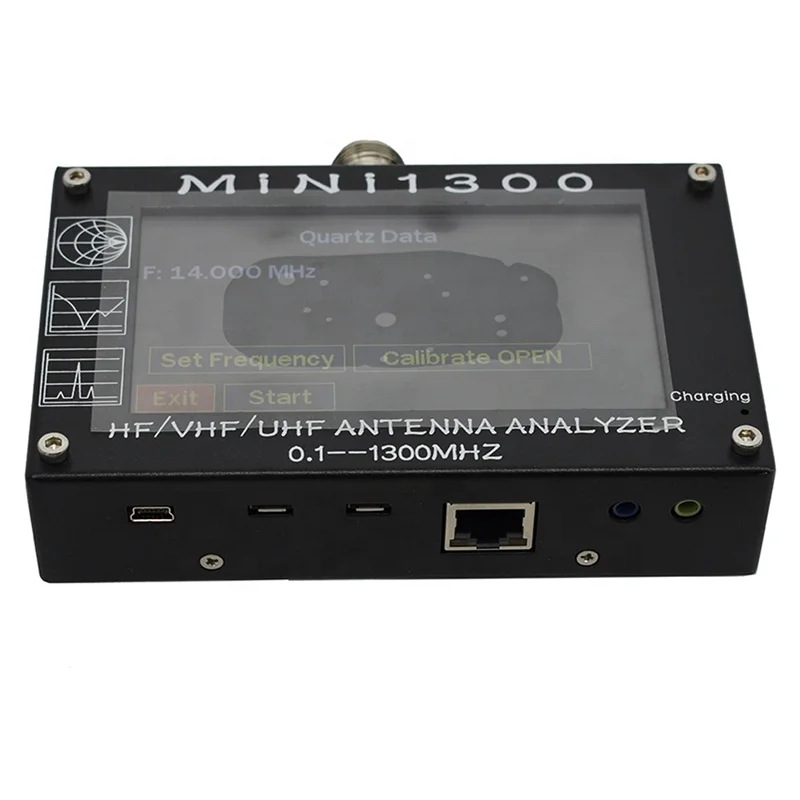 

Mini1300 4.3" LCD 0.1-1300MHz HF/VHF/UHF ANT SWR Antenna Analyzer Meter Tester Network Analyzers Measurement