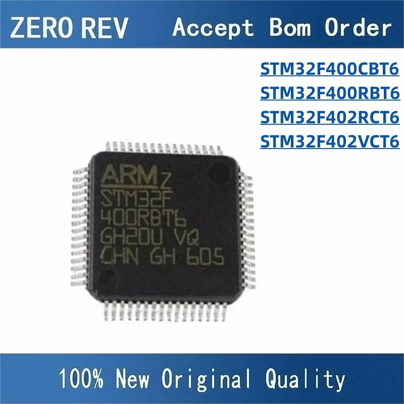 

100% New STM32F400CBT6 LQFP48 STM32F400RBT6 STM32F402RCT6 LQFP64 STM32F402VCT6 LQFP100 Brand new original chips ic