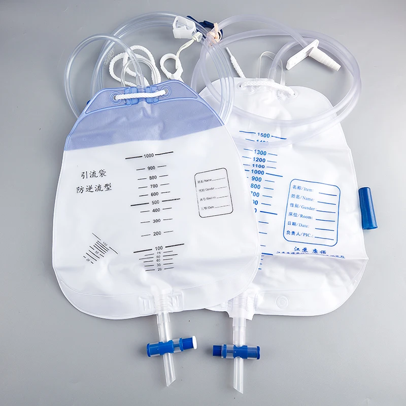 

1000/1500ML Urine Collection Bags Thickened Disinfection Elderly Men And Women Anti-reflux Medical Disposable Drainage Bag