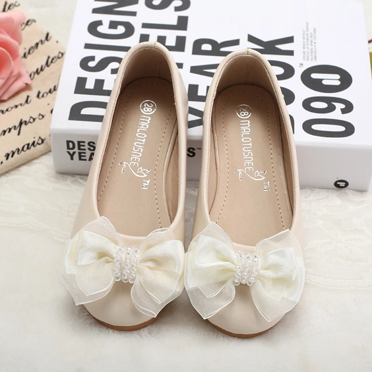 

Girls' Flats Flower Girl Shoes Princess Shoes School Shoes Rubber PU Portable Shock Absorption High Elasticity Princess Shoes