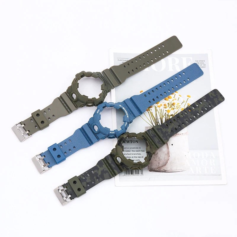 

Applicable to Casio Strap Male G-SHOCK Black Warrior Black and Golden Tiger GA700 Original Silicone Casio Case Replacement