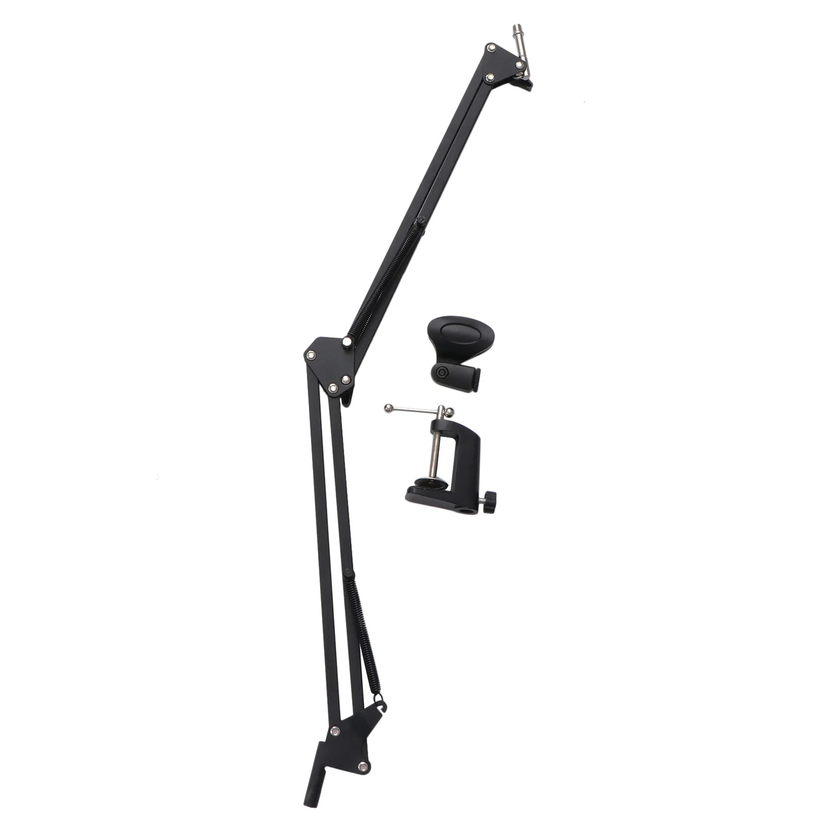 

Broadcasting Studio Microphone Mic Suspension Boom Scissor Arm Stand (Black)