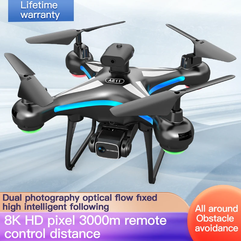 2022 New AE11 Drone Electrically Tuned Camera 6K Dual HD RC Quadcopter Motor Foldable 8K Obstacle Avoidance Aerial Photography enlarge