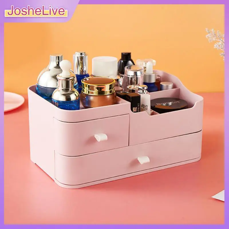 

Ящик для хранения косметики большой емкости, стеллаж для хранения в минималистичном стиле, полипропиленовый пластиковый стеллаж для хране...