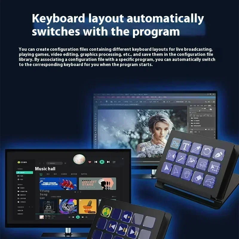 Мини-клавиатуры Mirabox 293 V3 визуальная ЖК-кнопка создание живого содержания