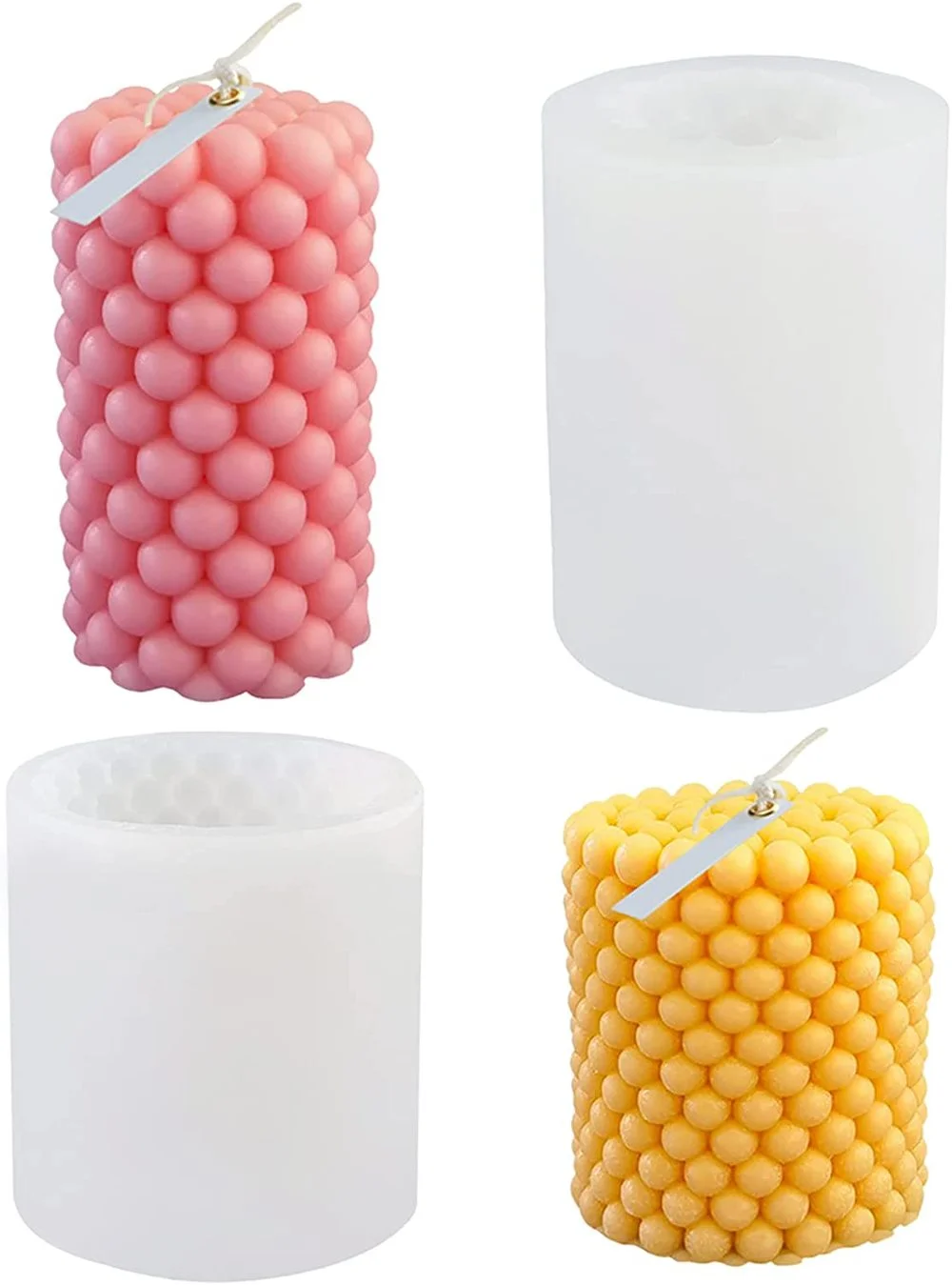 

3D Cylindrical Aromatherapy Candle Silicone Mold DIY Handmade Soap Plaster Epoxy Resin Mould Handcraft Aroma Soy Wax Making