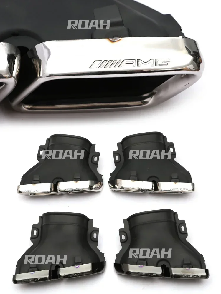 Для Benz E Class W213 2016-2019 Φ E63 E53 стиль спойлер с AMG комплект наконечников выхлопных