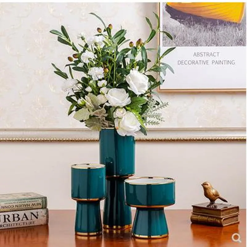 

Nordic flower arrangement ceramic fashion vase, modern simple living room table dry flower decorations