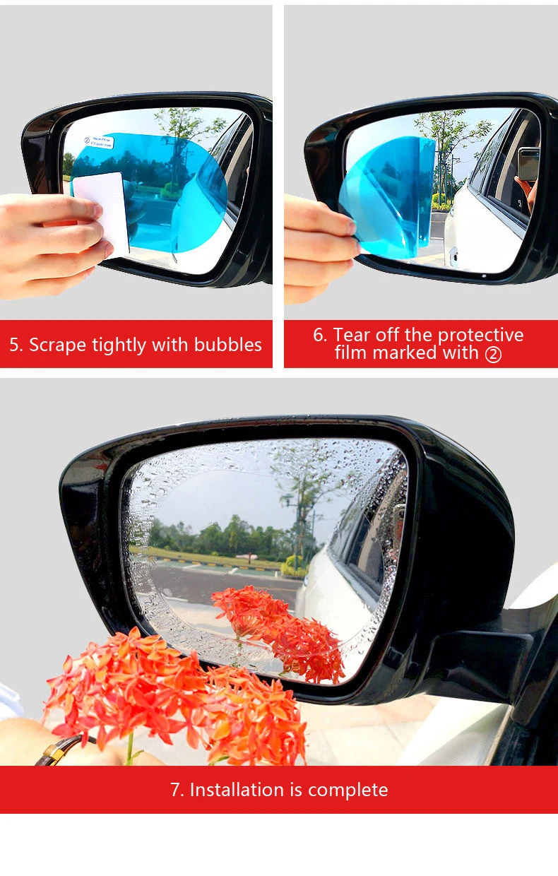 Пленка для дождевого зеркала заднего вида для автомобиля Mercedes Benz W201 A Class GLA W176 CLK W209 W202 W220 W204 W203 W210 W124.