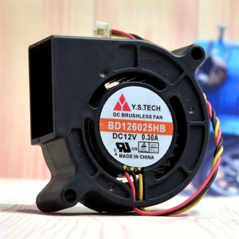 Фото BD 126025 HB 6CM 6025 12 В 0,30 А трехпроводной вентилятор охлаждения турбины №3
