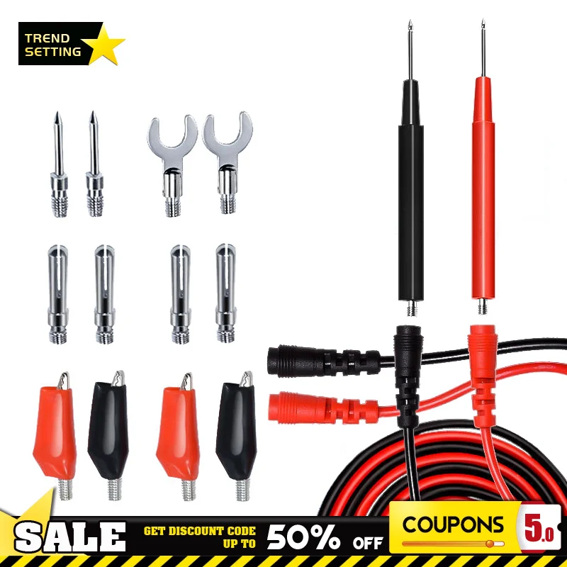 

16in1 Universal Multimeter Probe AC/DC Test Leads Kits Set Functional Detachable Line With Alligator Clip Voltmeter LED Tester