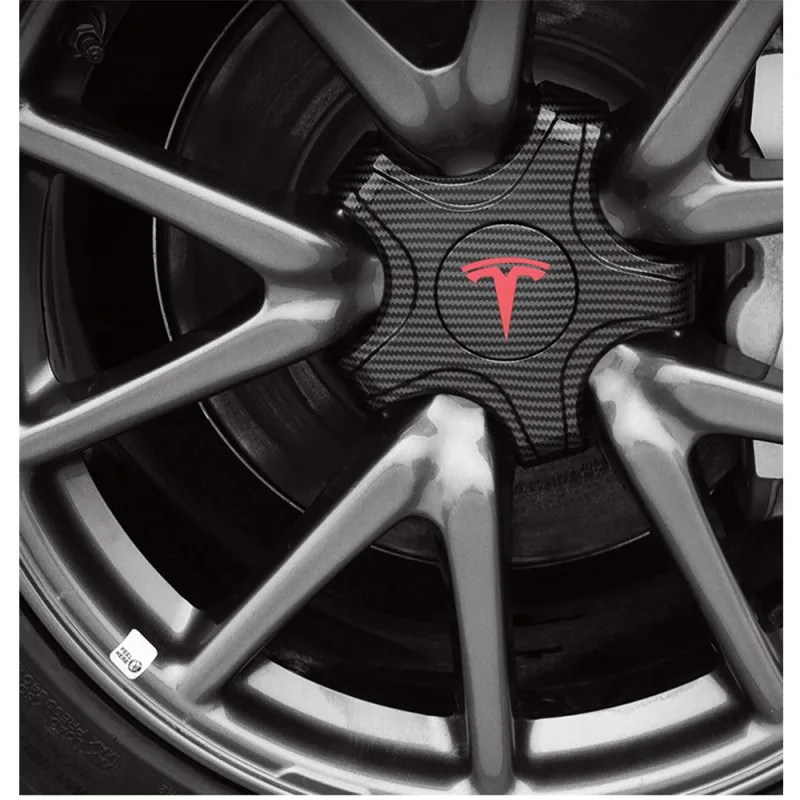 

4pcs Car X Wheel Center Cover Hub Emblem Caps Auto Car Accessoires for Tesla Model3