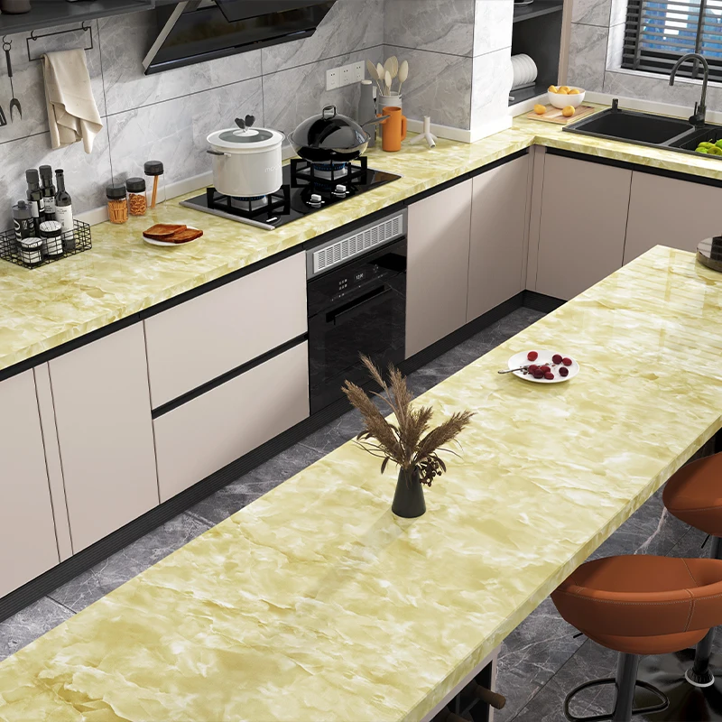 

Мраморная Водонепроницаемая виниловая самоклеящаяся наклейка на стену, Современная контактная бумага для кухонного шкафа, наклейка, пленк...