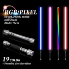 Световой меч Rgb 19 цветовНео пиксельный с лезвием из ПК, косплей, рыцарь джедая, лазерный меч, оружие, металлическая ручка, меч, светодиодная игрушка для детей