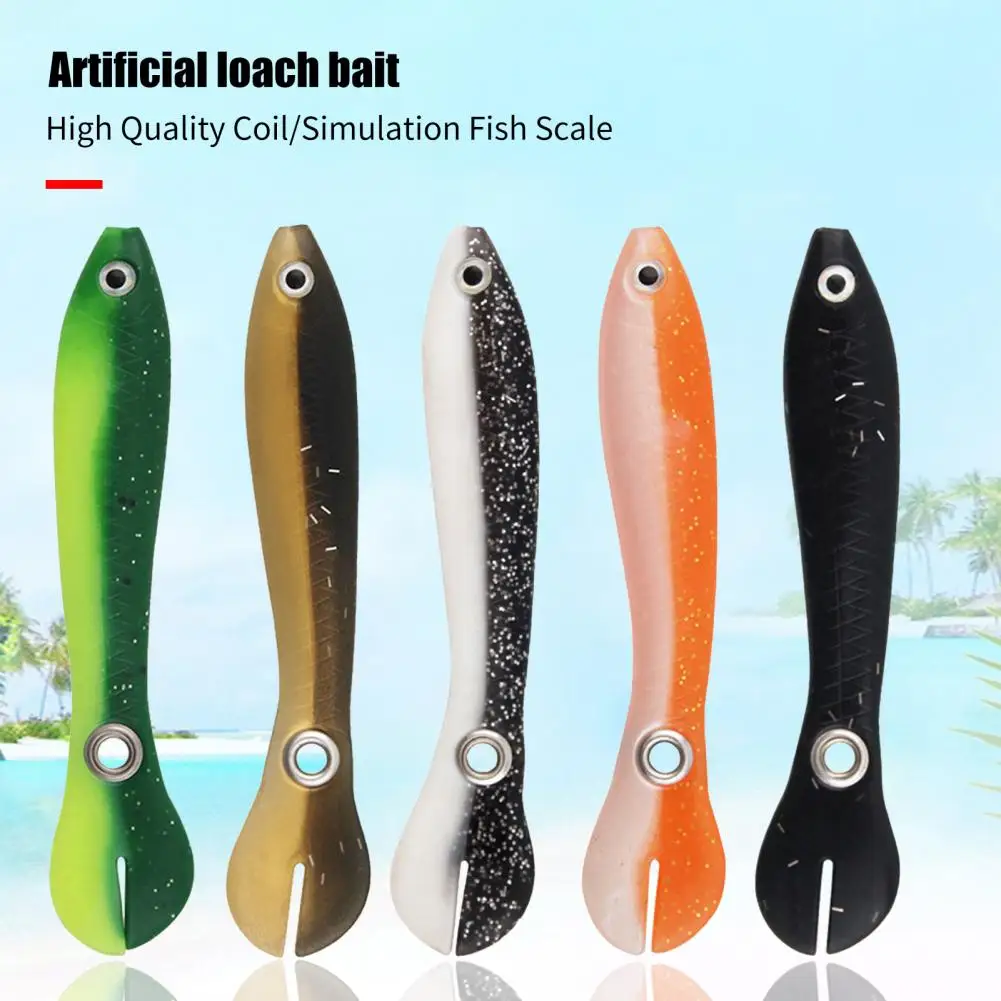 

5Pcs 10cm/6g Fishing Lures Faux Little Loach PVC High Strength Simulated Fishing Lure for Fishing Enthusiast