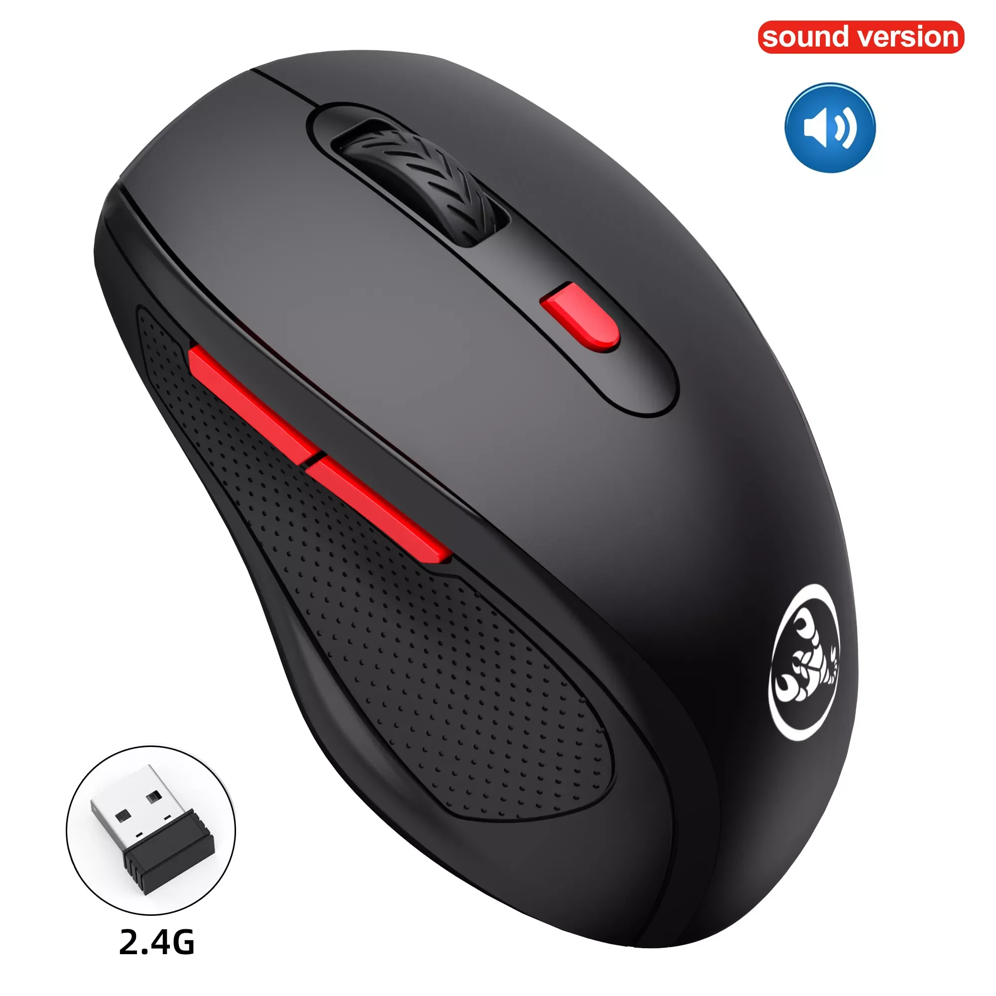

HXSJ T67 BT3.0/BT5.0 Wireless Mouse 6 Keys Mute Office Gaming Mouse Ergonomic Silent 2.4G Mice with Adjustable DPI for PC Laptop
