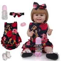 baby reborn girl doll 55cm 100 silicone can take bath brown eyes child gift