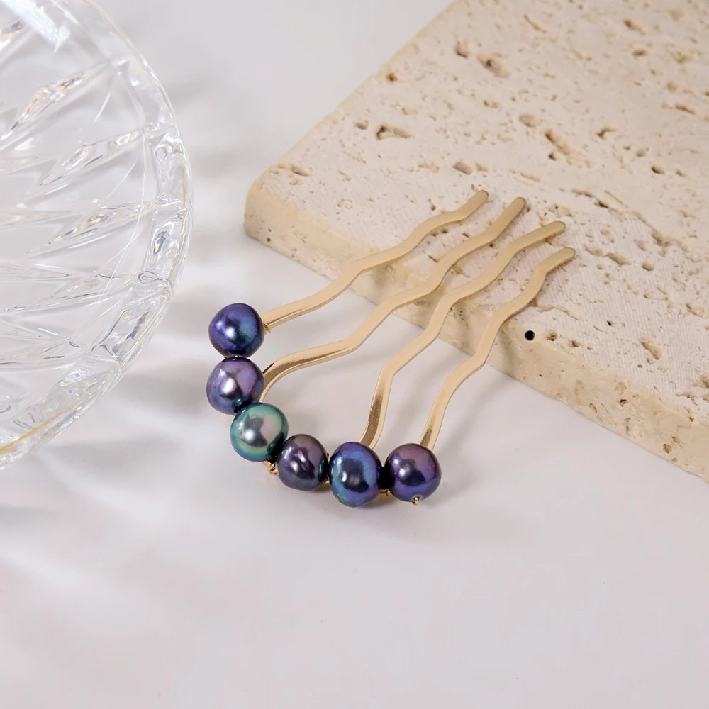 Женские заколки для волос с натуральным жемчугом