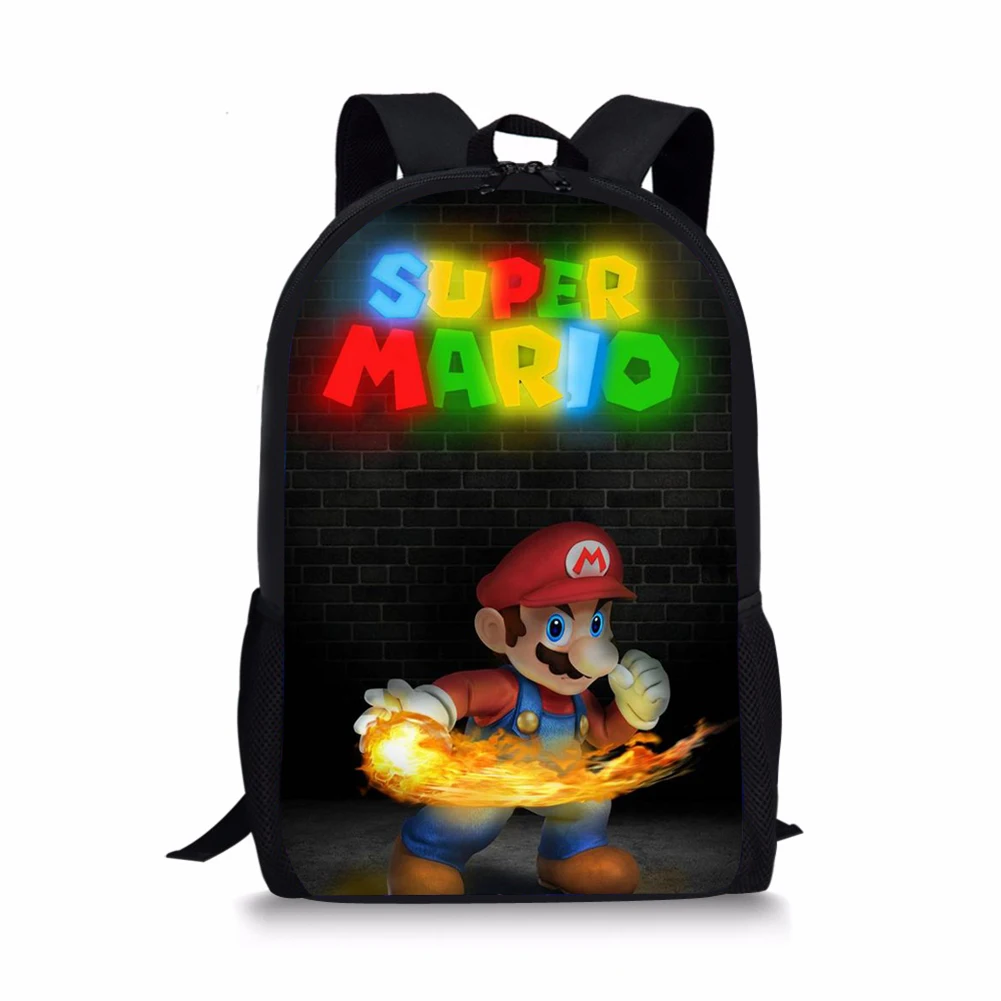 Super-Mario-Print Printing Backpack for Kid Shoulders Bag Fashion School Bag for Teenage Girl Children Travel Plecaki Szkolne