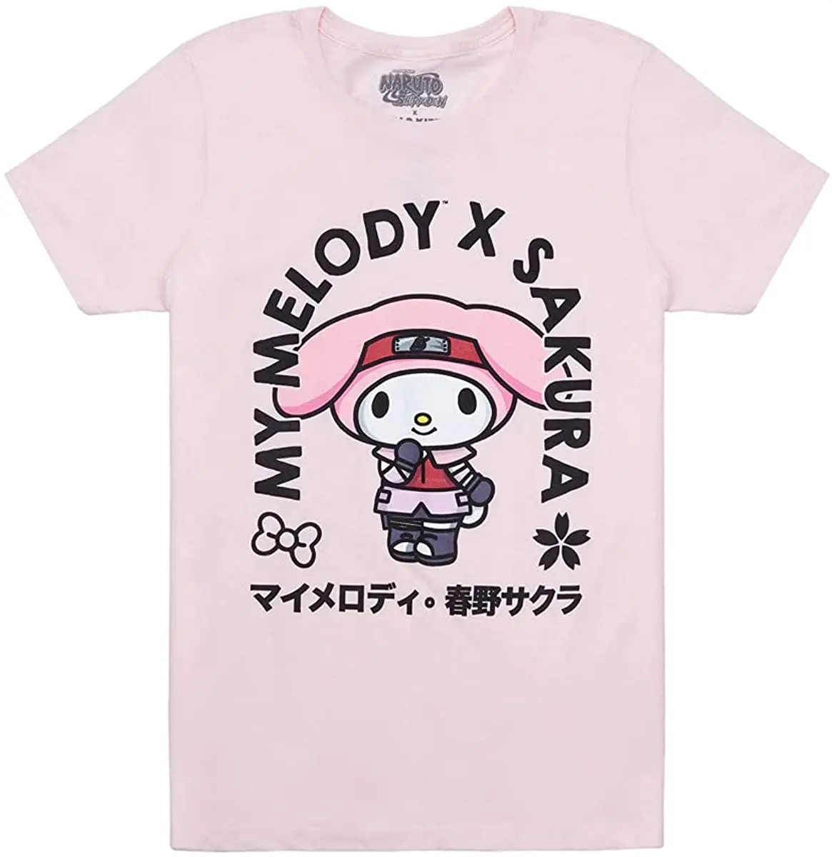 

Hello Kitty and Friends My Melody As Sakura Women's T-Shirt Exclusive Graphic Tees Kawaii Clothes Tshirt Women