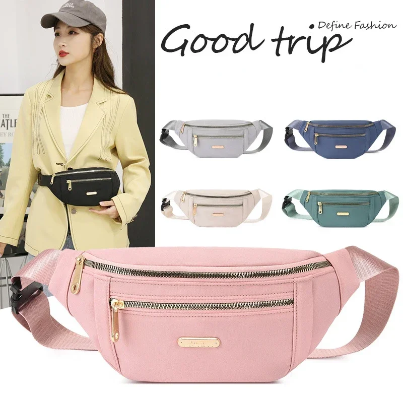 

Commuter Fanny Pack Leisure Oxford Waist Bags for Ladies Students Shoulder Crossbody Chest Bags All-match Pouch Bags for Women