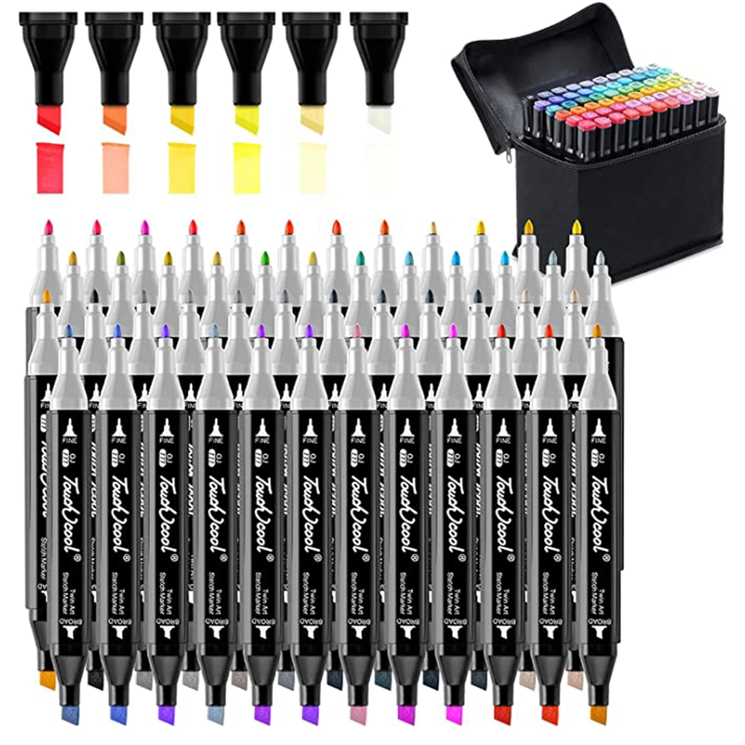 

12/48 Colors/Bag Art Marker Alcohol Felt Pen Dual Tips Manga Sketching Markers Dual Brush Marker School Supplies Drawing Set