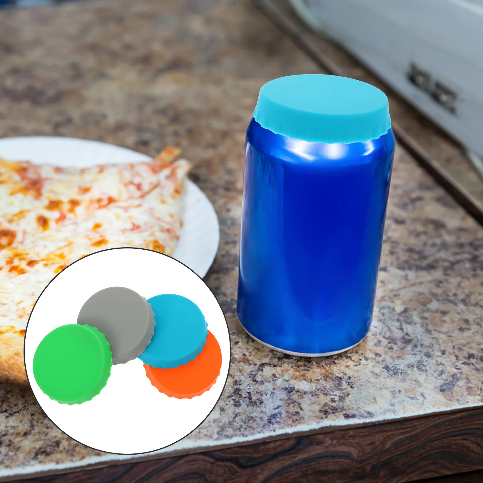 

Protective Cover Sealing Lids Silicone Ring-pull Can Soda Sealers Leak-proof Reusable