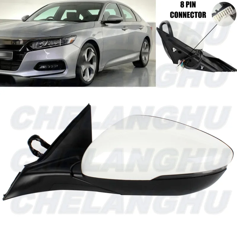 

Для Honda Accord 2018 2019 2020 2021 2022 2023 левая сторона 8 контактов белая окрашенная зеркало для слепых зон в сборе
