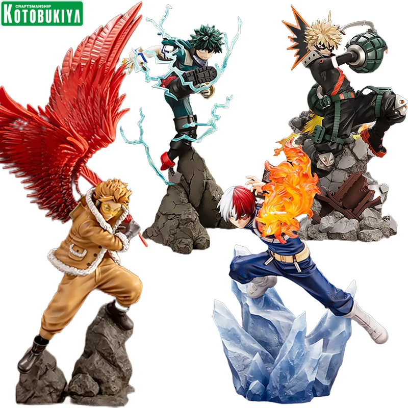 

Оригинальная экшн-фигурка KOTOBUKIYA ARTFX J MY HERO Академия Hawkes Midoriya Izuku Bakugou Katsuki Todoroki Shoto, игрушка