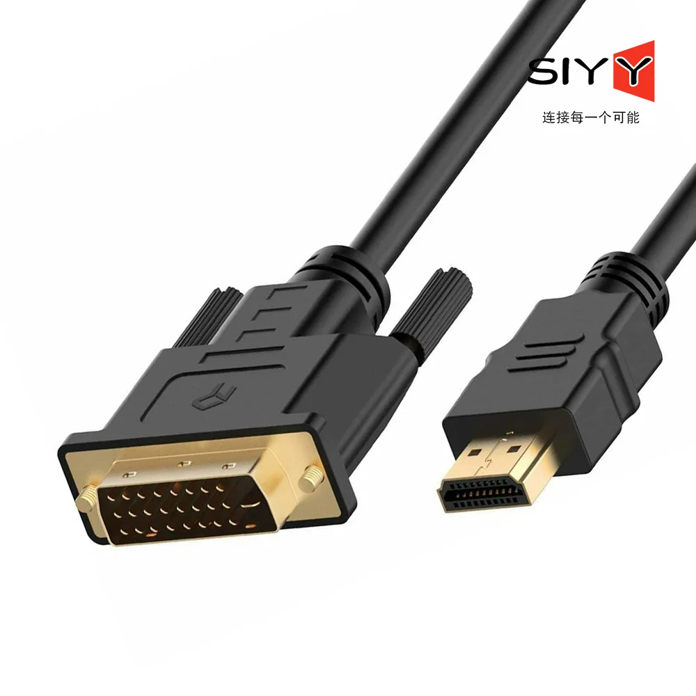 

1,8 3 5M HDMI-Совместимость с DVI HD кабелем 1080P 3D DVI в HD кабель DVI-D 24 + 1 Pin адаптер Кабели позолоченные для HDTV проектора