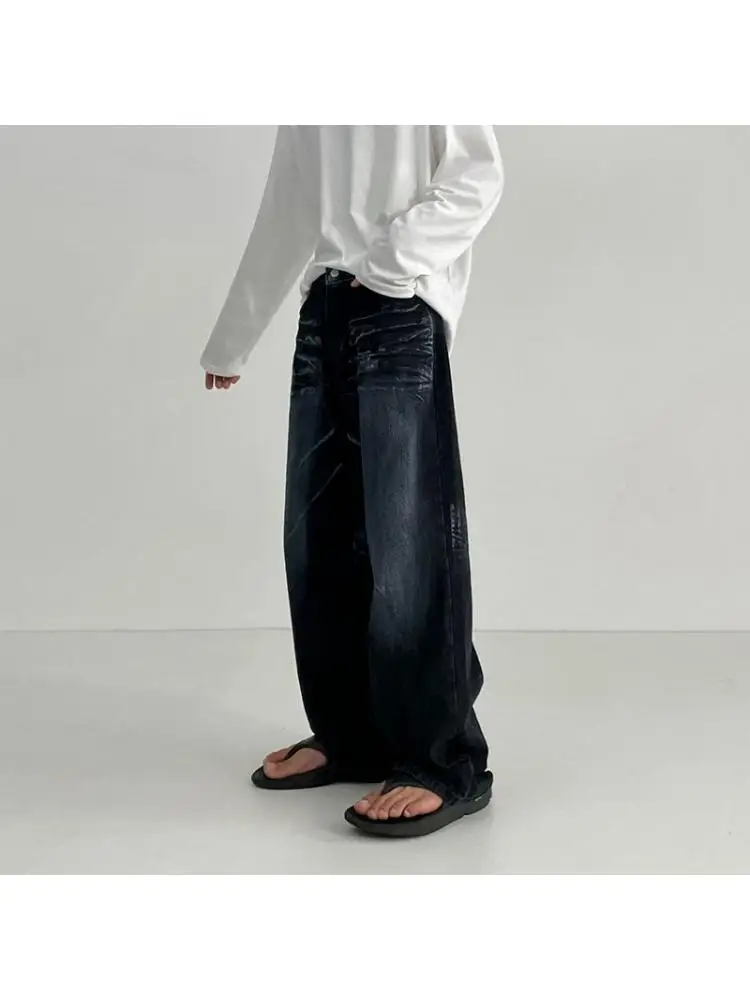 

Мужские винтажные джинсы с широкими штанинами и эффектом усов