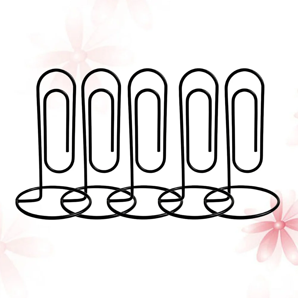 

5pcs Paper Clips Base Memo Clip Desktop Note Holder Table Holder Wedding Table Name Holder Clips Photo Clips