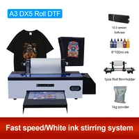 A3 DTF Printer Roll Printing DX5 DTF Printer Heat Transfer Direct Transfer Film A3 T Shirt Printer Machine for Small Businesses