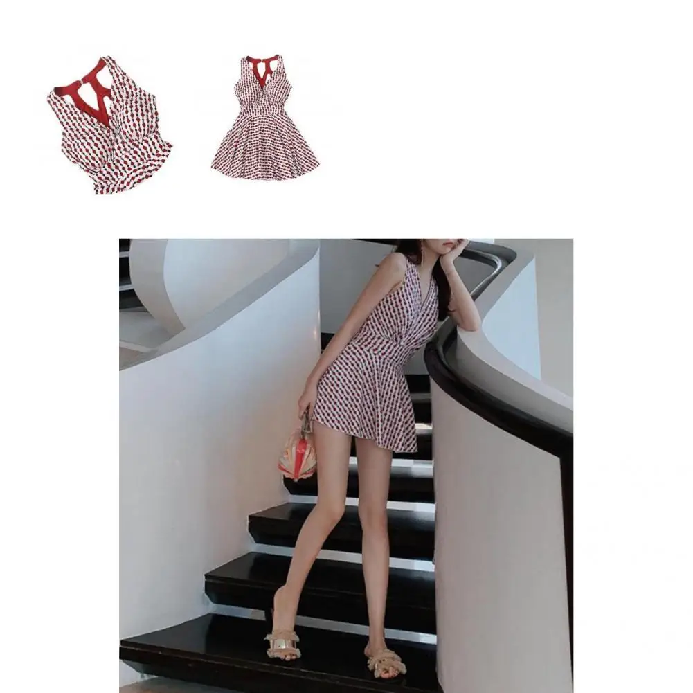 

Modern Women Swimsuit Backless Anti-pilling Bikinis Set Soft Touching Swimwear Set