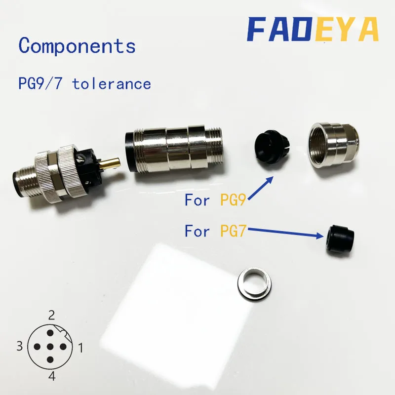 Фото M12, B-код, 5 контактов, щит, Profibus, штекер, модуль ввода-вывода, установка на месте, прямой №3