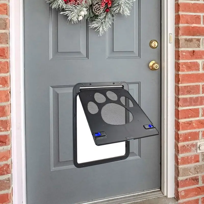 

Cat Screen Door Heat Proof Magnet Positioning Flap Door For Wall Easy To Install Doggy Screw Fixing Screen Door Noise Reduction