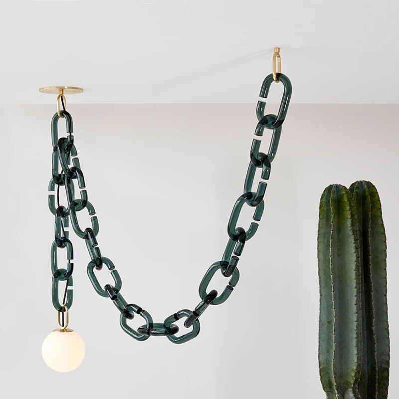 

Cerine Single Pendant Light Modern simple glass ball light restaurant store clothing store children's room chain pendant lamp