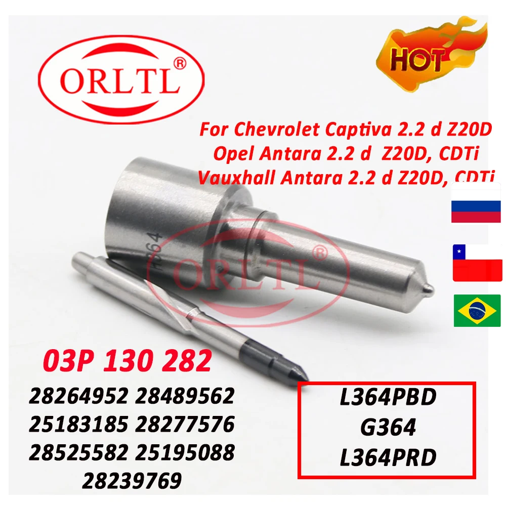

Diesel Nozzle H364 G364 L364PBD L364PRD Euro 5 Fuel Spray Injector Nozzle for Chevrolet Captiva 03P130282 28264952 28489562