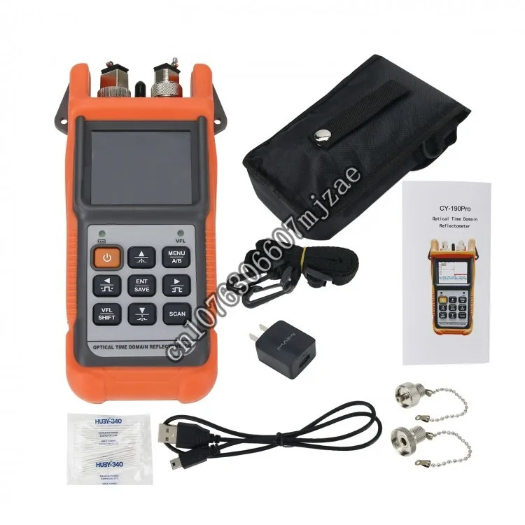

CY190Pro OTDR Optical Time Domain Reflectometer Optical Power Meter with Red Light Source 1310nm & 1550nm
