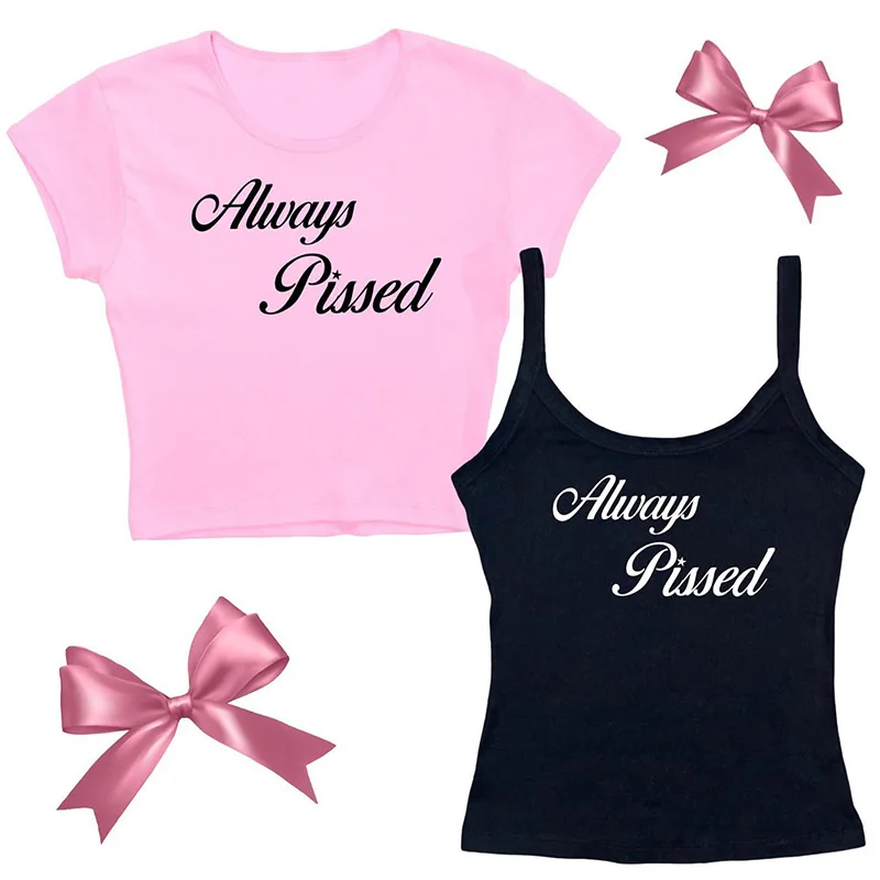

Punk Pink Baby Tee Y2K Clothes Aesthetic Streetwear Women's Letter Print Grunge Crop Top Gothic Emo Girls Skinny T-shirt clothes