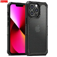for iphone 12 13 case ipaky 12 13 pro armor carbon fiber translucent anti slip shockproof cover for iphone 12 13 pro max case