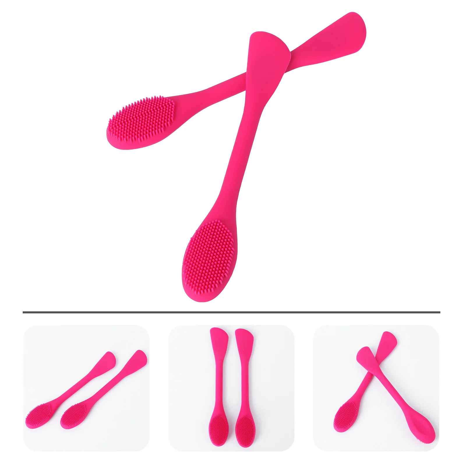 

Facial Silicone Scrubber Face Cleansing Brush Manualcleaning Cleanser Handheld